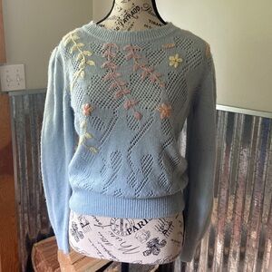Vintage pointelle sweater
